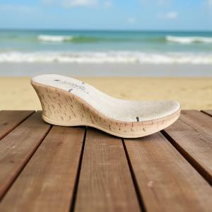 Semelle compensée basse beige