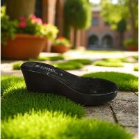 Semelle compensée basse noire