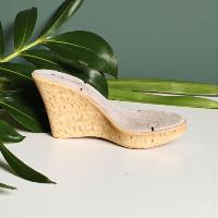 Semelle compensée haute beige